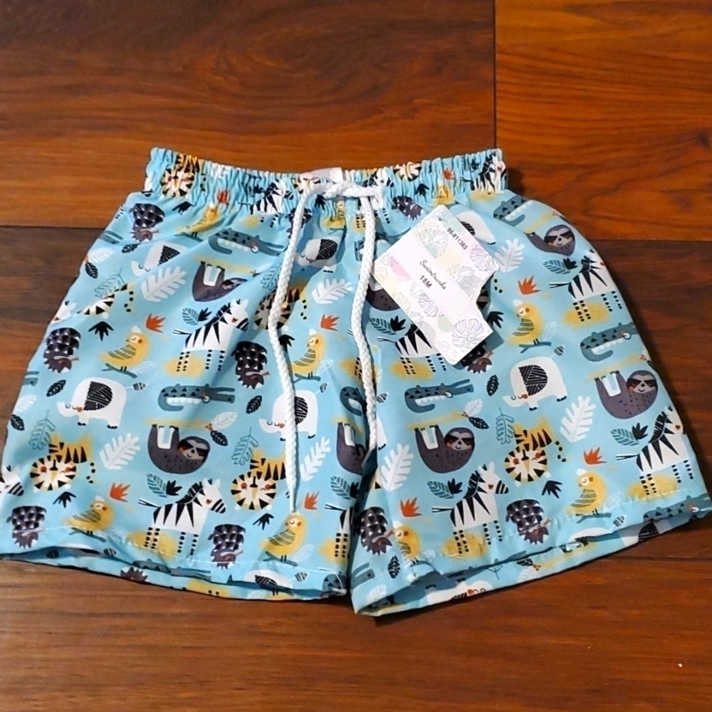 Adorable boys new swim trunks size 18m